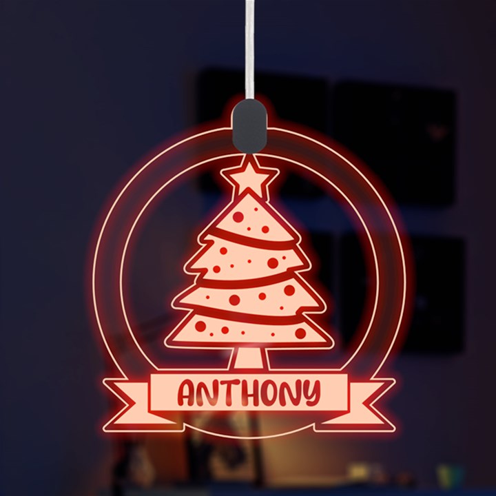 Personalized Christmas Tree LED Acrylic Ornament