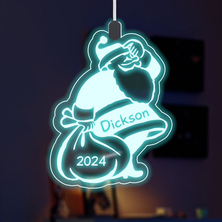 Personalized Santa LED Acrylic Ornament