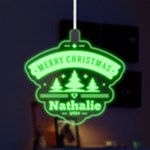 Personalized Xmas Tree Sign LED Acrylic Ornament Front