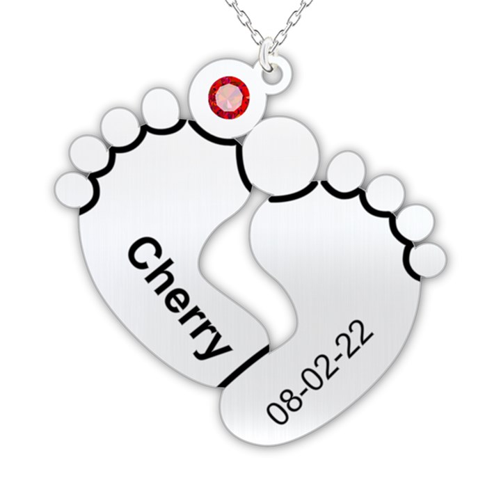 Personalized Baby Birth Name 925 Sterling Silver Name Pendant Necklace