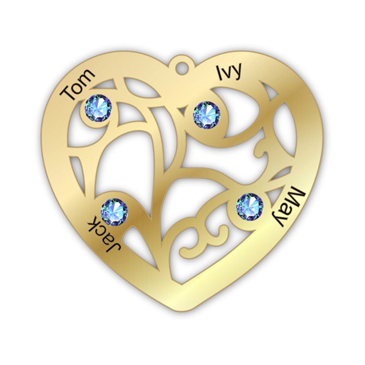 Personalized 4Heart 925 Sterling Silver Name Pendant Necklace