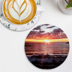 Tropical Sunset Uv Print Round Tile Coaster