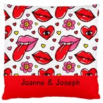 Personlized Hearts Pattern Large Cushion Case (One Side) Front