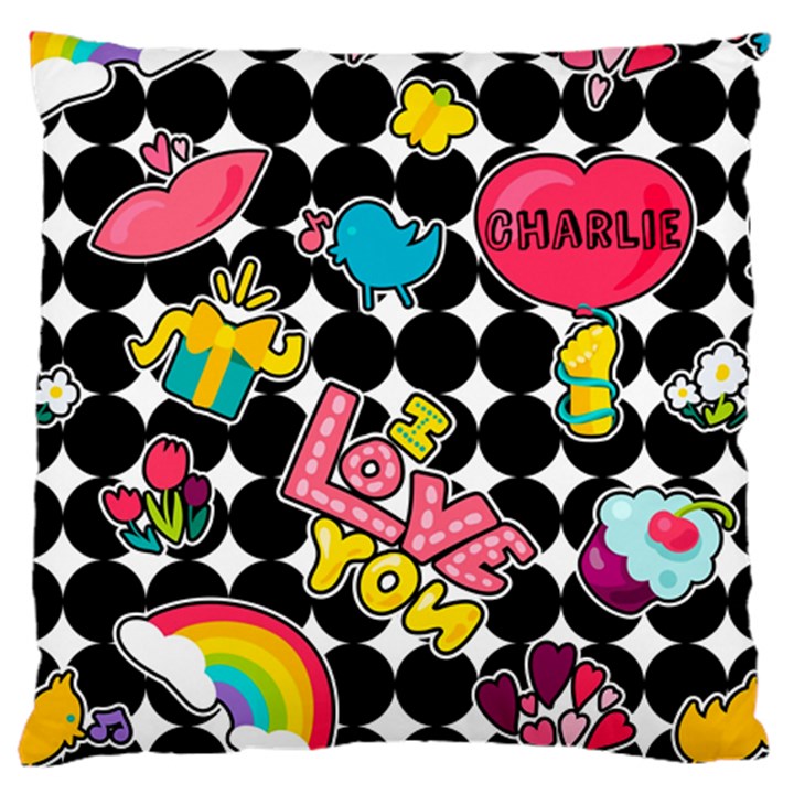 Personlized Love Large Cushion Case (One Side)