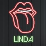 Personalized Kiss Mouth Name Neon Signs and Lights Front