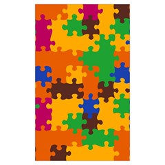 Retro Colors Puzzle Pieces                                                                Window Curtain (large 96 )
