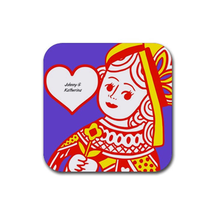 Poker Graphic Rubber Coaster (Square)