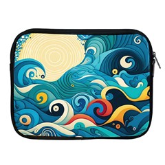 Waves Ocean Sea Abstract Whimsical (2) Apple Ipad 2/3/4 Zipper Cases