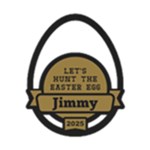 Personalized Name Egg Hunt Love Wood Ornament Front