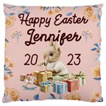 Personalized Easter Rabbit Bunny Name Large Cushion Case (One Side) Front
