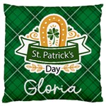 Personalized St Patricks Day Pattern Name Large Cushion Case (One Side) Front