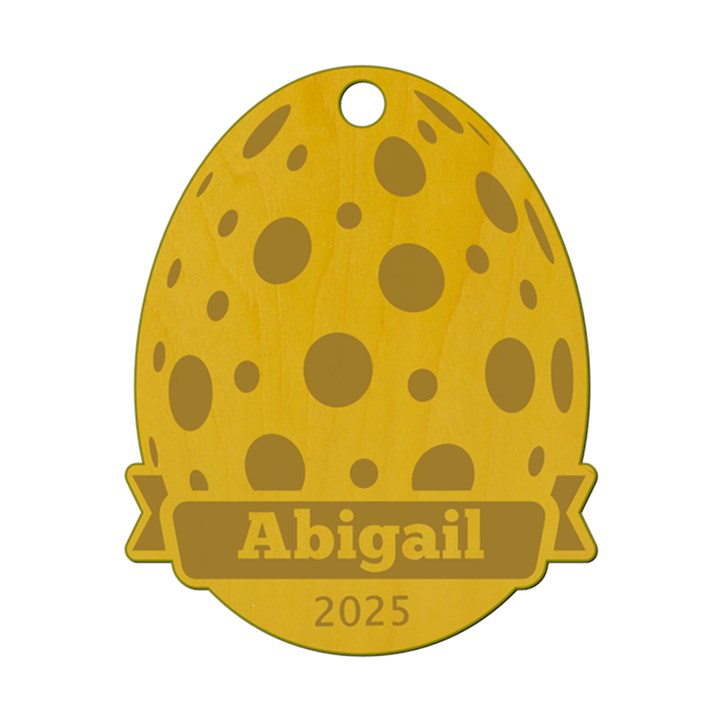 Personalized Name Easter Egg Pattern 8 Wood Ornament