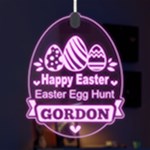 Personalized Name Easter Bunny Egg LED Acrylic Ornament Front