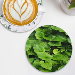 Layered Plant Leaves Iphone Wallpaper Uv Print Round Tile Coaster