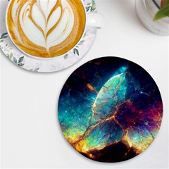 Abstract Galactic Wallpaper Uv Print Round Tile Coaster