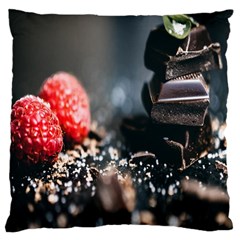 Chocolate Dark Large Cushion Case (one Side)