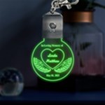 Personalized In Memory of Couple Love Name LED Key Chain Front