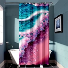 Summer Waves In Pink Ii Shower Curtain 36  X 72  (stall) 