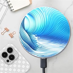 Nature s Beauty; Ocean Waves Wireless Fast Charger(white)