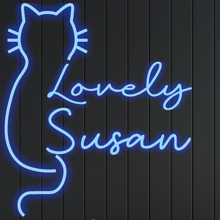 Personalized Cat Silhouette Name Neon Signs and Lights