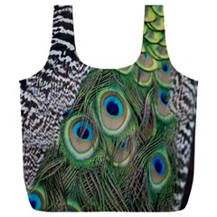Peacock Bird Feather Colourful Full Print Recycle Bag (xxxl)