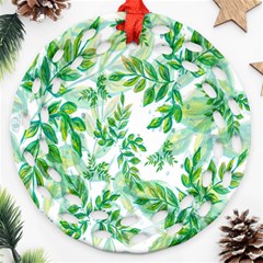 Leaves-37 Round Filigree Ornament (two Sides)