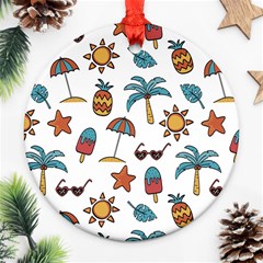 Summer Round Ornament (two Sides)