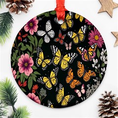 Flowers-109 Round Ornament (two Sides)