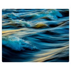 Waves Abstract Waves Abstract Two Sides Premium Plush Fleece Blanket (medium)
