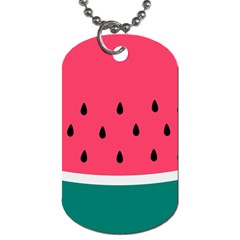 Watermelon Fruit Pattern Dog Tag (one Side)