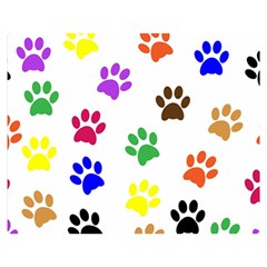 Pawprints-paw-prints-paw-animal Two Sides Premium Plush Fleece Blanket (medium)