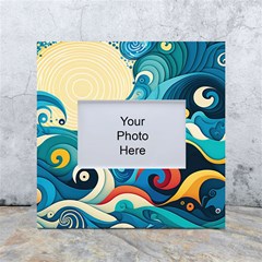 Waves Ocean Sea Abstract Whimsical Abstract Art 5 White Box Photo Frame 4  X 6 