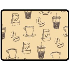 Coffee-56 Fleece Blanket (large)