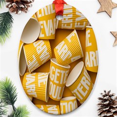 Yellow-cups Ornament (oval)