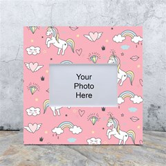 Cute-unicorn-seamless-pattern White Box Photo Frame 4  X 6 