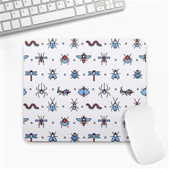 Insects-icons-square-seamless-pattern Large Mousepad