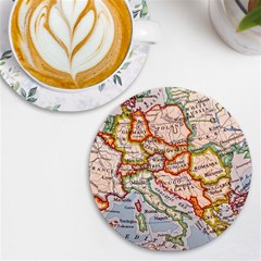 Map Europe Globe Countries States Uv Print Round Tile Coaster