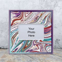 Abstract Background Ornamental White Box Photo Frame 4  X 6 
