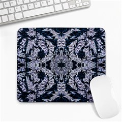 Cobalt Grey Arabesque Large Mousepad