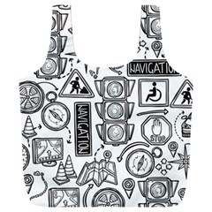 Navigation-seamless-pattern Full Print Recycle Bag (xxxl)
