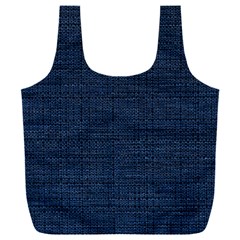 Digital Dark Blue Linen Full Print Recycle Bag (xxxl)