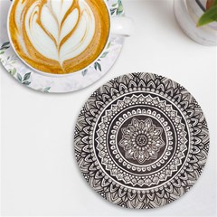 Mandala Circles Drawing Pattern Uv Print Round Tile Coaster