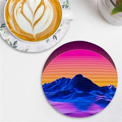 Sun Ultra Artistic 3d Illustration Sunset Uv Print Round Tile Coaster