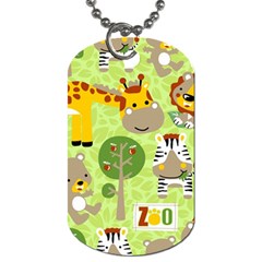 Funny Animals Cartoon Dog Tag (one Side)