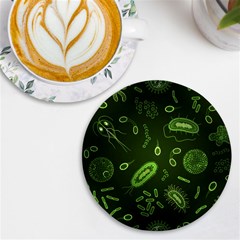 Bacteria-virus-seamless-pattern-inversion Uv Print Round Tile Coaster