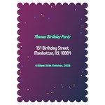 birthday Invitation Card 5  x 7  (Scallop) Back