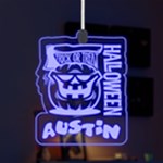 Personalized Halloween Pumpkin Trick or Treat Name LED Acrylic Ornament Front