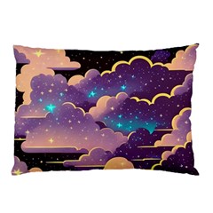 Fluffy Clouds Night Sky Pillow Case (two Sides)