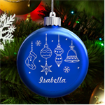 Christmas Ornaments LED Glass Round Ornament Front