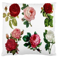 Roses-white Large Cushion Case (one Side)